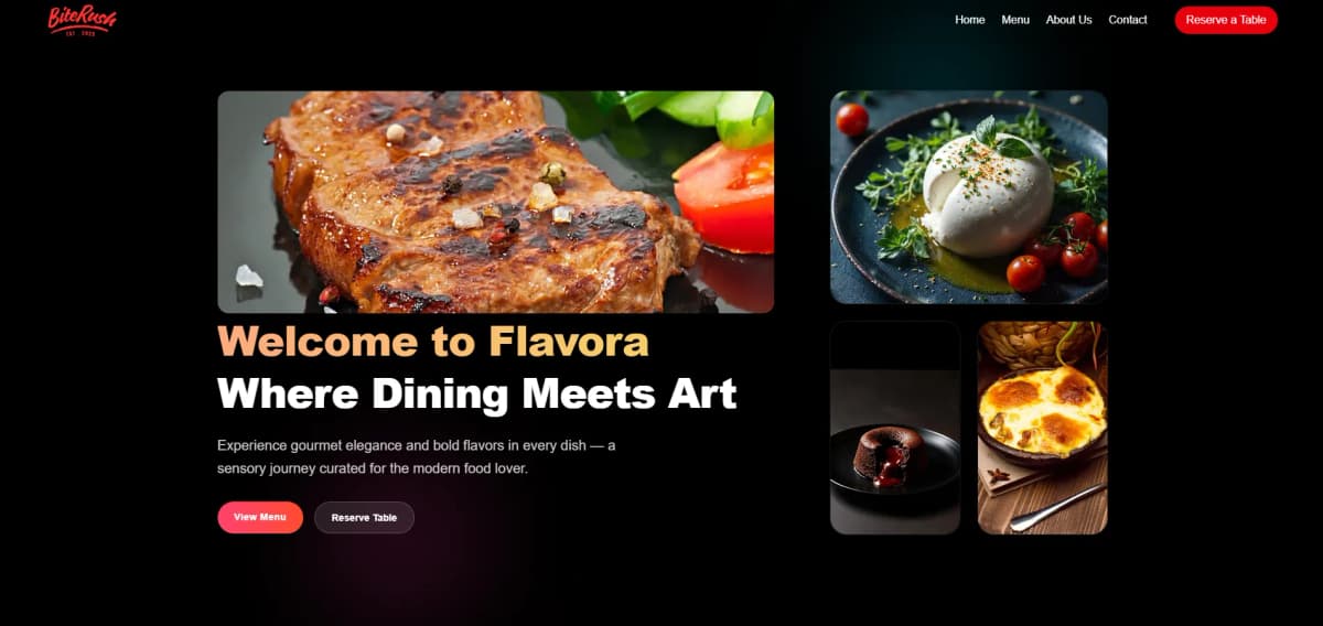 BiteRush Restaurant Demo