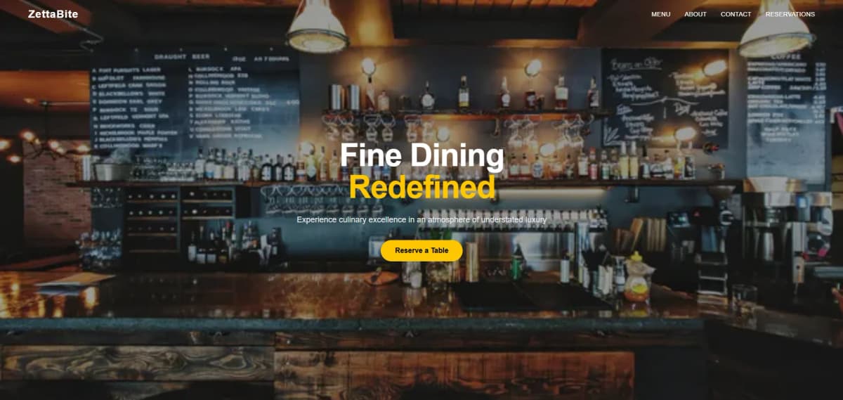 ZettaBite Restaurant Demo