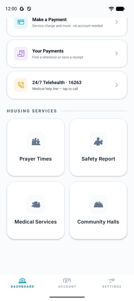 Banani DOHS app — Resident dashboard